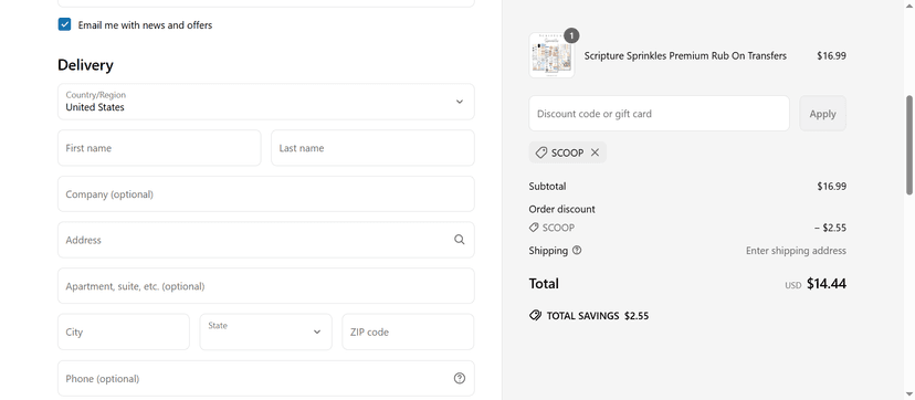 15% Off Christian Craft Paper Coupon Code - Save on Faith-Based Craft Supplies & Kits